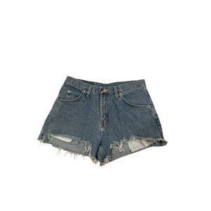 Denim Frayed Hem Women Shorts